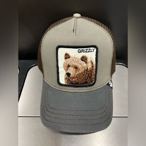 Goorin Bros Gray and Brown Grizzly Bear Hat